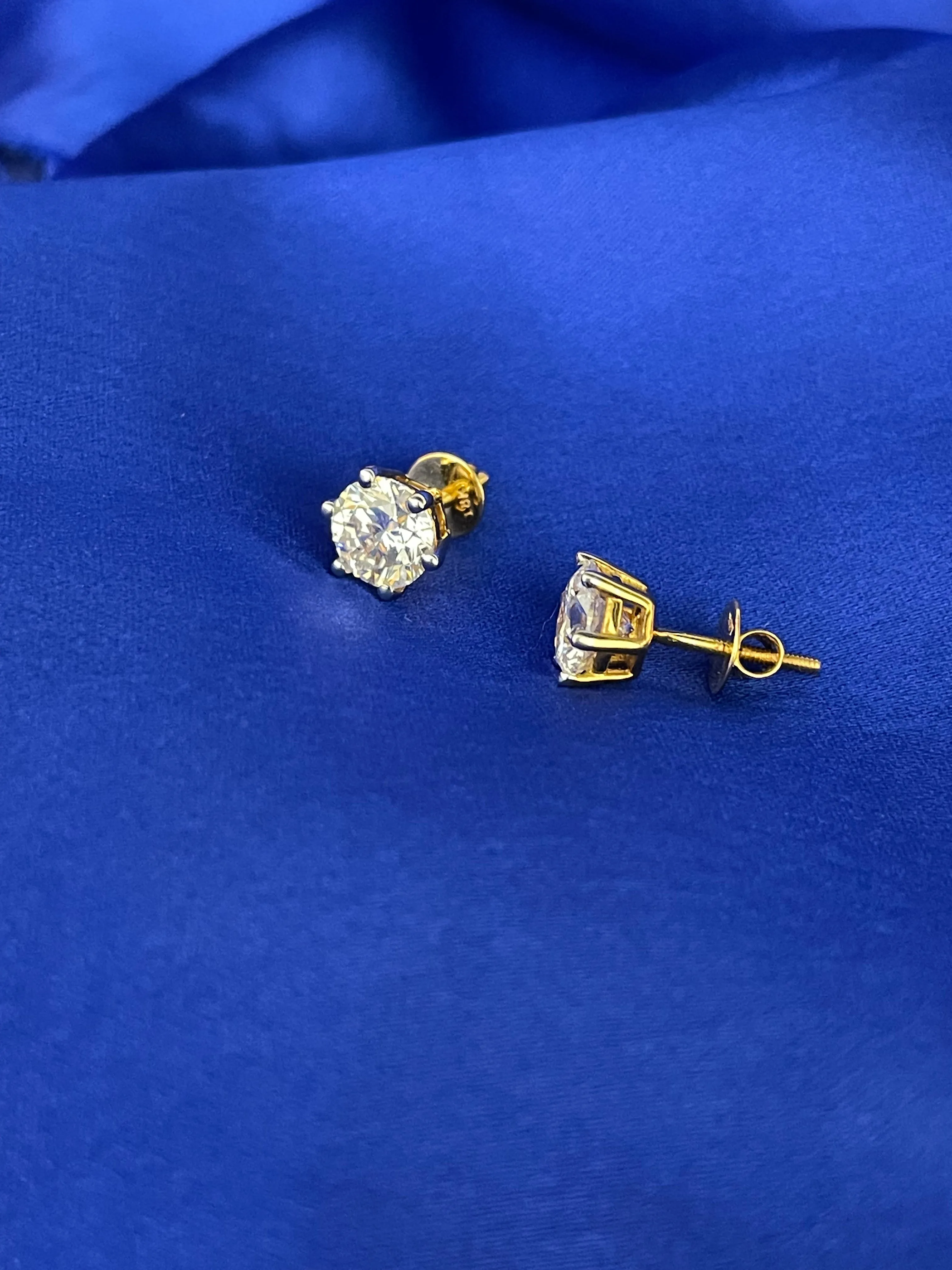 2 Ct Solitaire studs