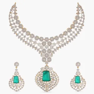 Blooming CZ Grand Silver Necklace