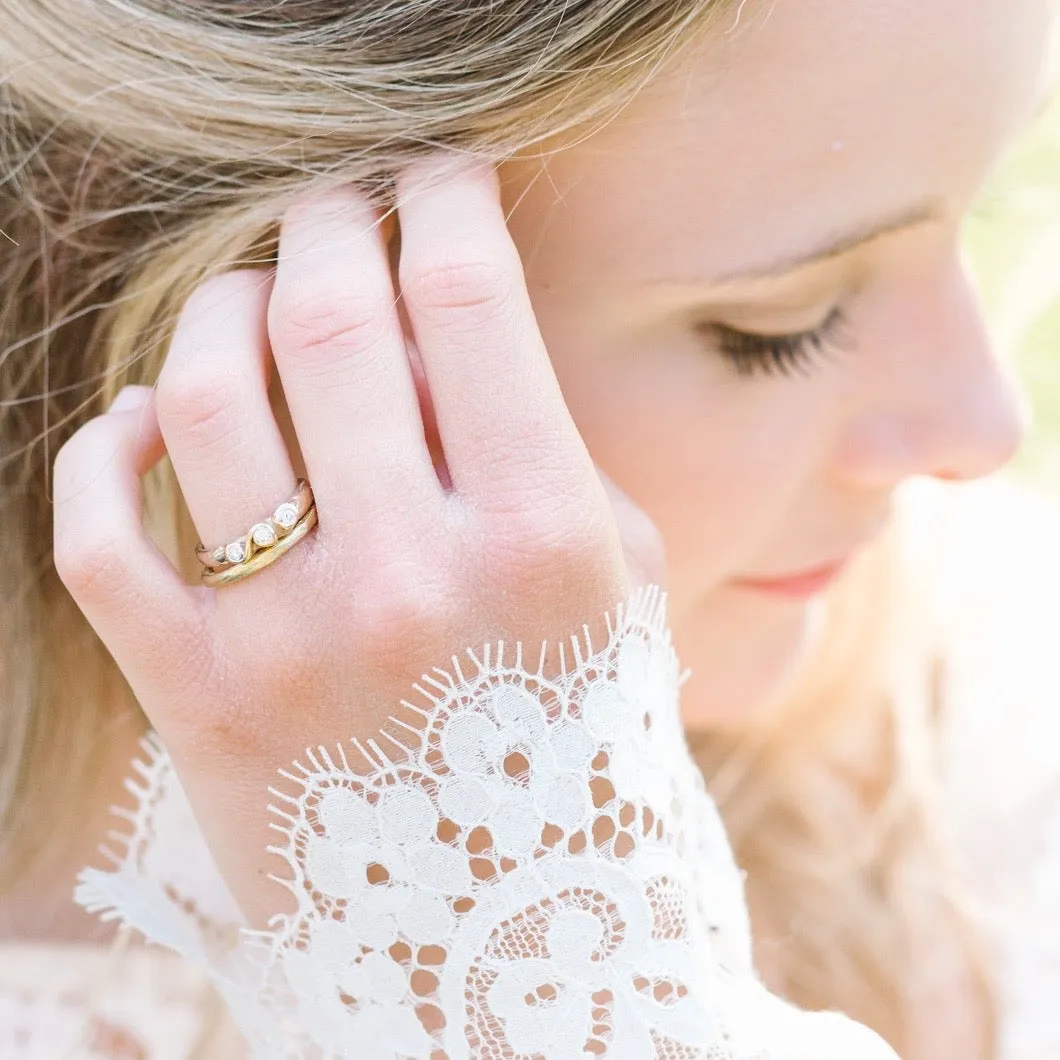 Bright White Alaria Ring