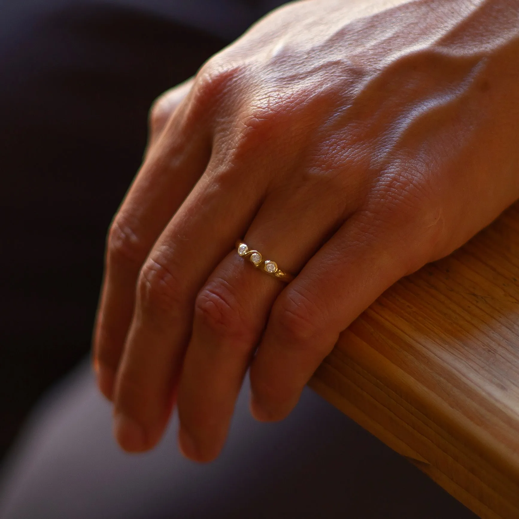 Bright White Alaria Ring