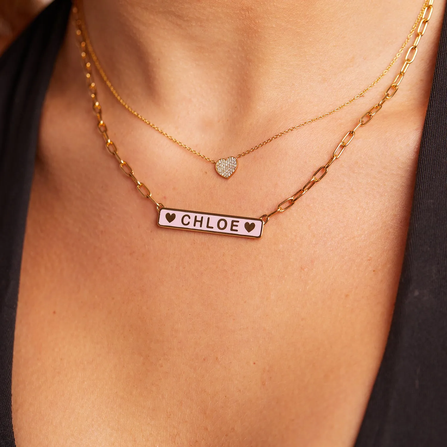 Custom Enamel ID Necklace