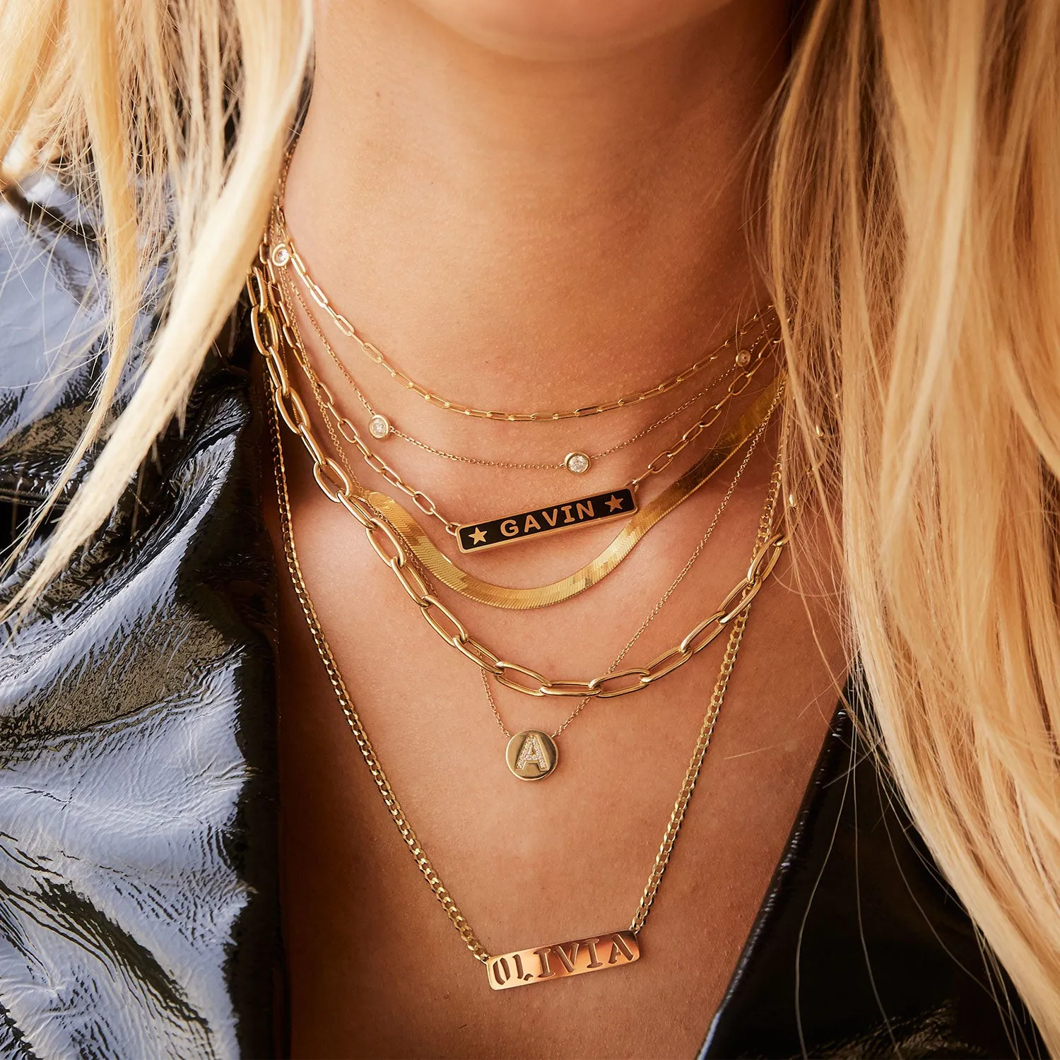 Custom Enamel ID Necklace
