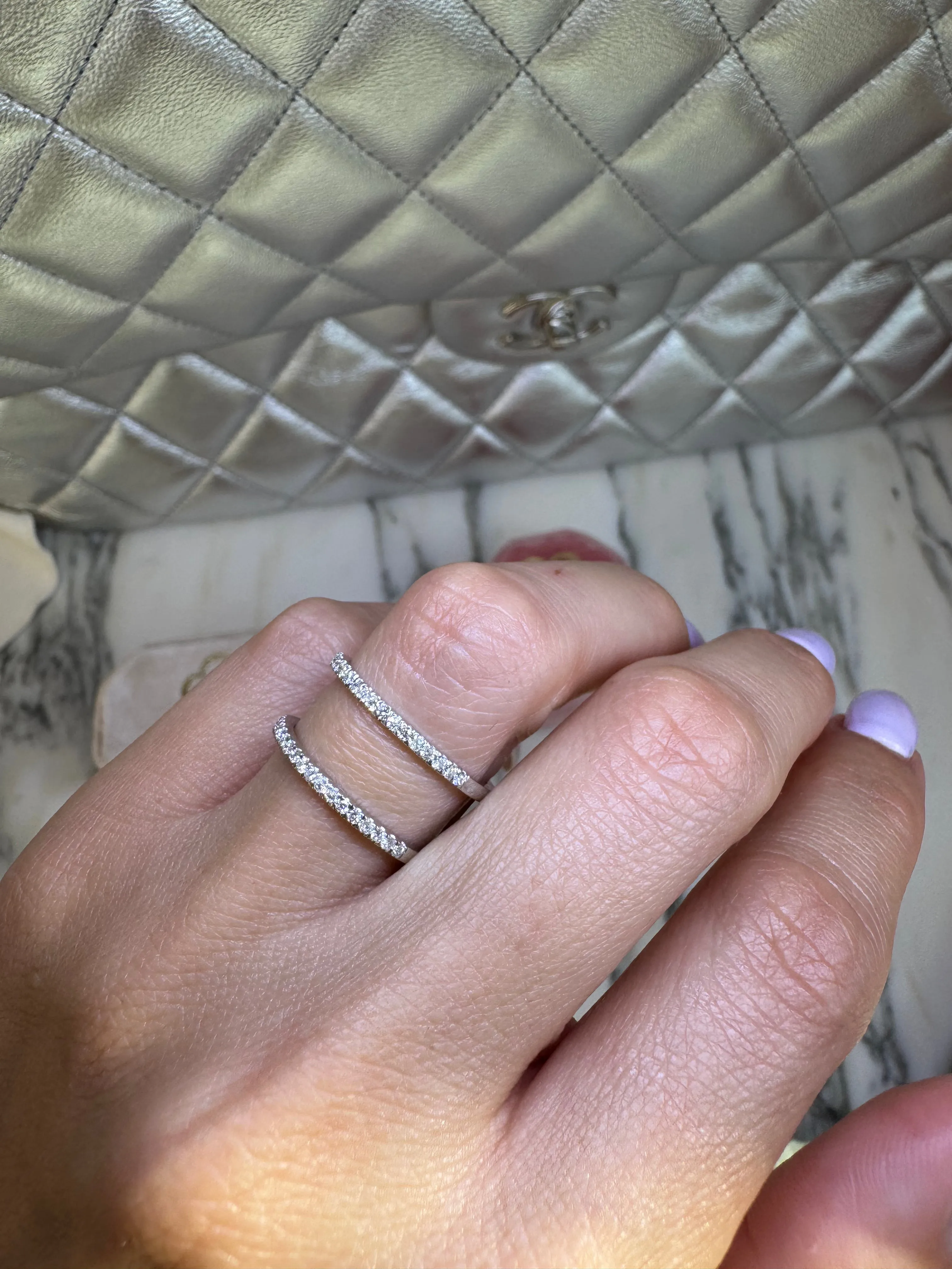 Double Band Diamond Ring