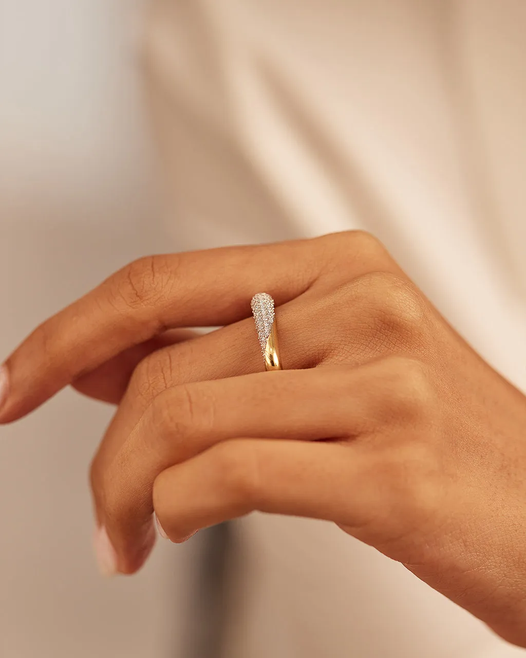Duo Pave Diamond Band