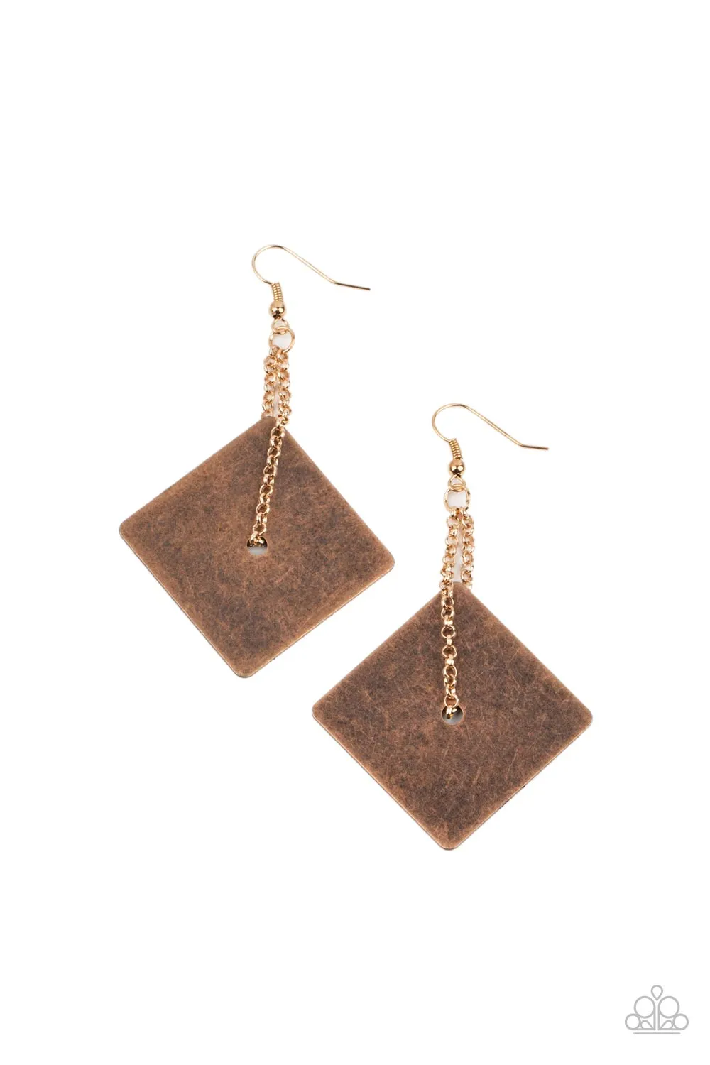 Earrings Block Party Posh - Copper E2138