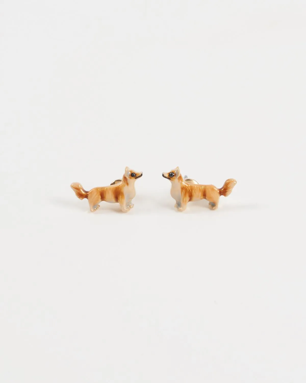 Enamel Corgi Earrings
