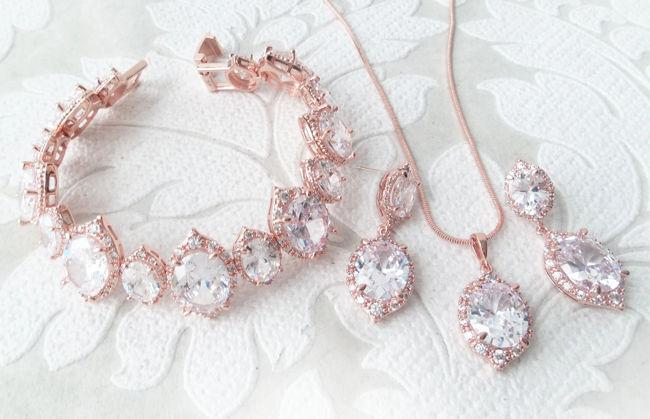 Grand Parure Bridal Jewelry Set for Victorian Bride or Prom