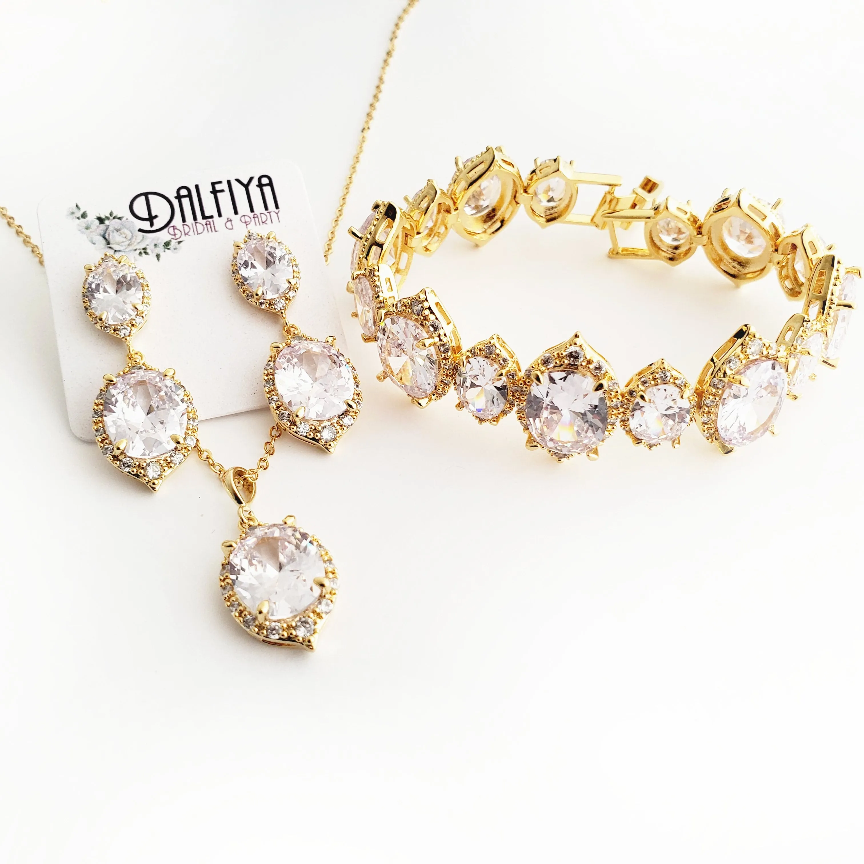 Grand Parure Bridal Jewelry Set for Victorian Bride or Prom