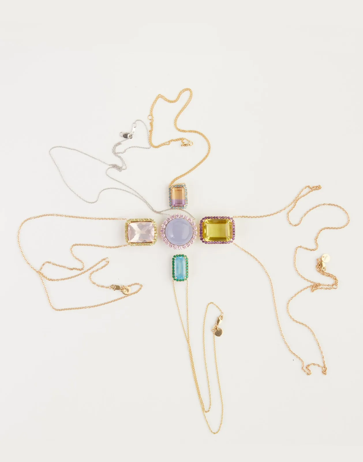 Lemon Quartz with Amethyst Pendant