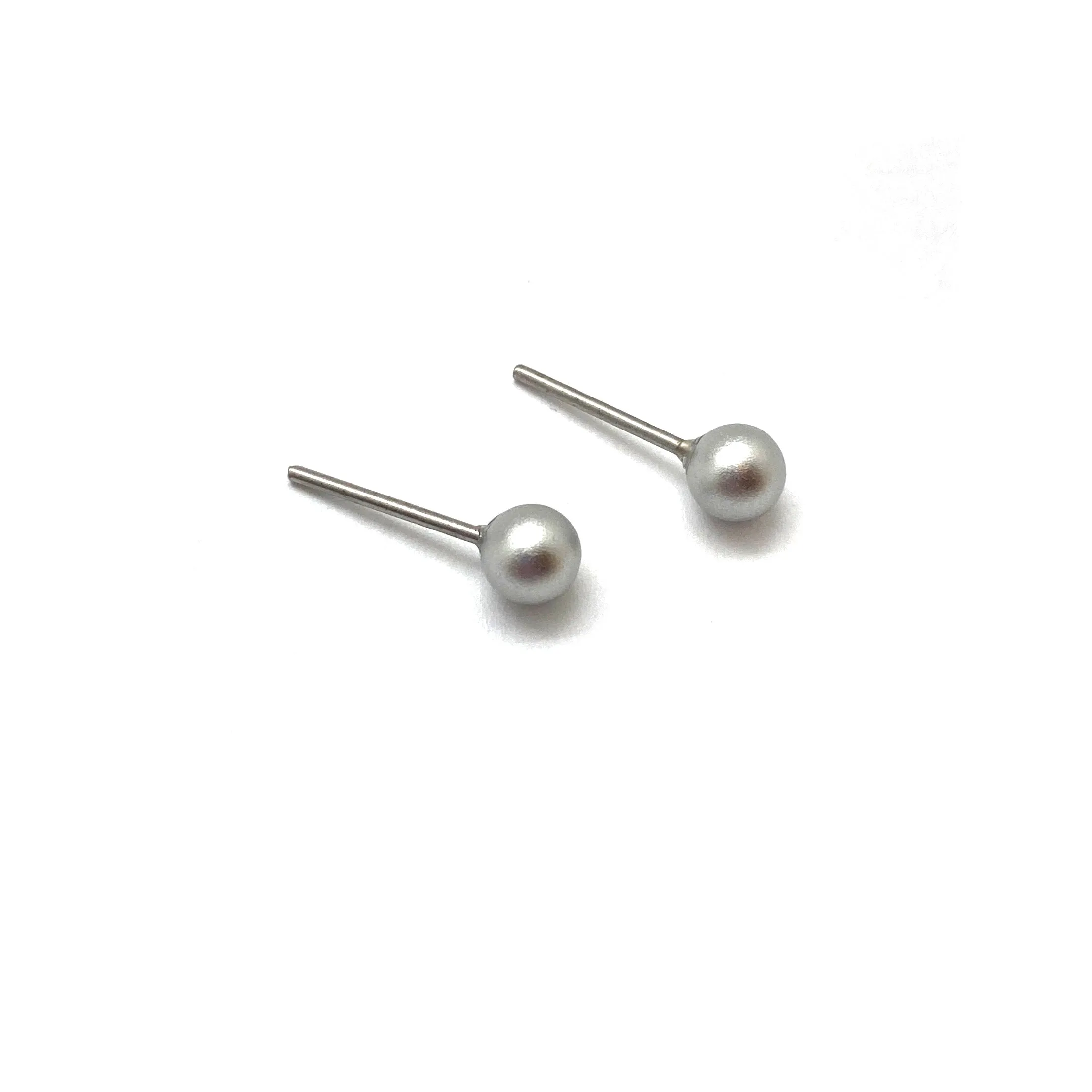 Mini Silver Sphere Studs