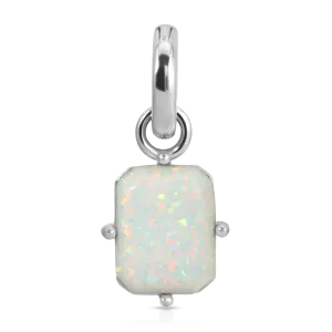 October Opal Birthstone Charm - Emerald
