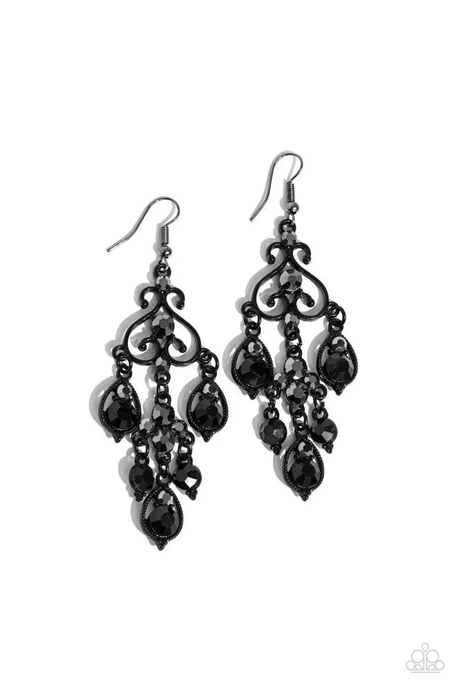 Paparazzi Earring ~ Regal Renovation - Black