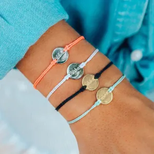 Pineapple Aloha Coin Charm Bracelet
