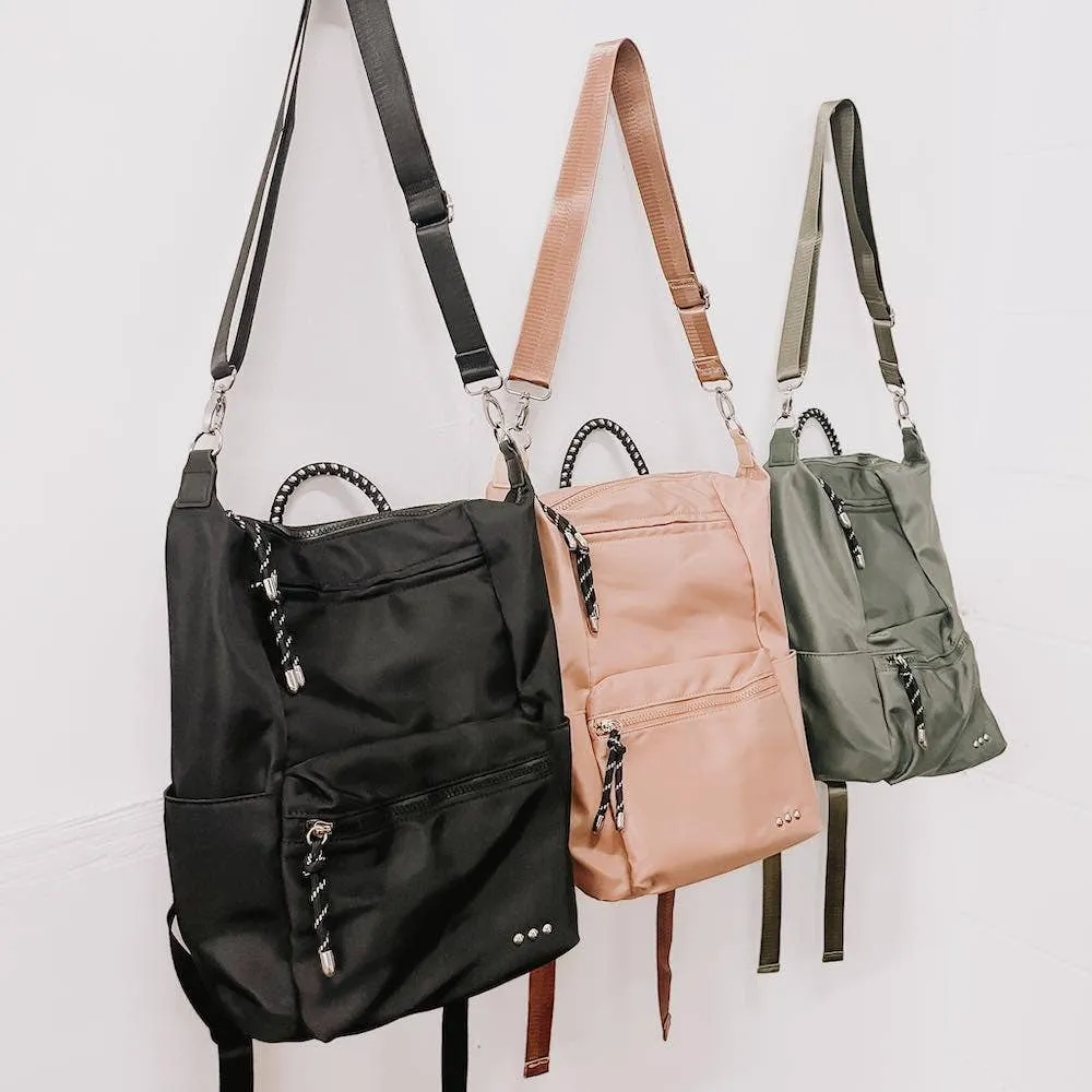 Ryanne Roped Backpack: Olive
