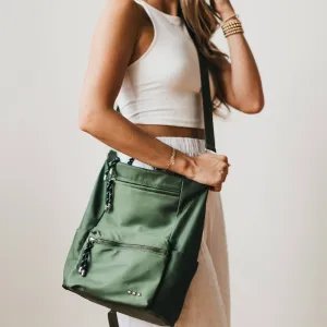 Ryanne Roped Backpack: Olive
