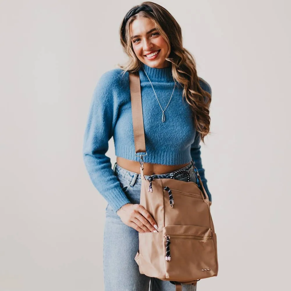 Ryanne Roped Backpack: Olive