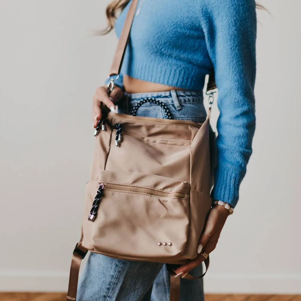 Ryanne Roped Backpack: Olive
