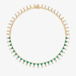 Sahra emerald necklace