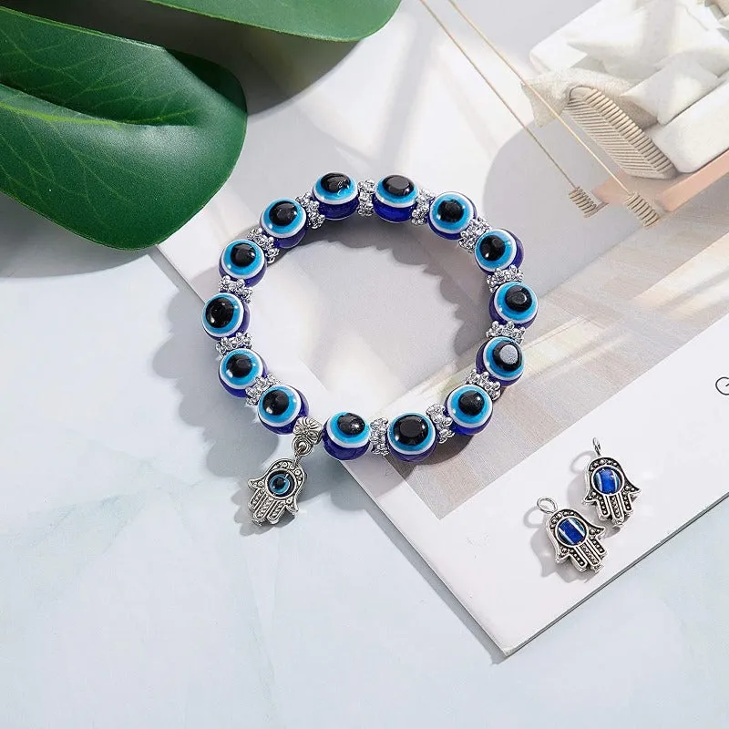 Set of 6 Blue Evil Eye Bracelet