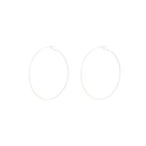 Silver Square Hoop Earring
