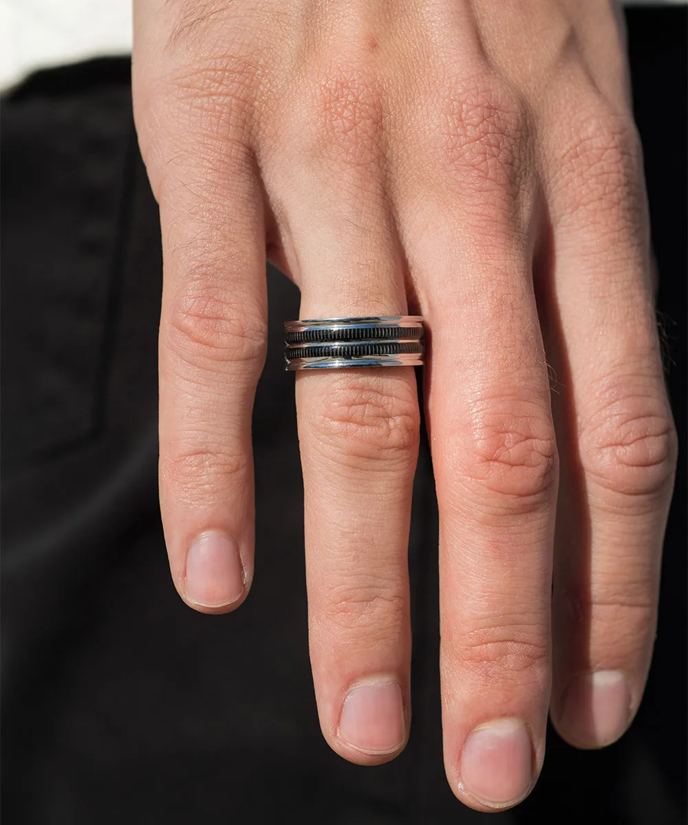 SteelTime Double Stripe Band Ring