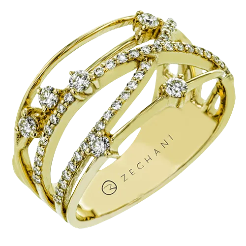 ZR1806-Y Right Hand Ring in 14k Gold with Diamonds